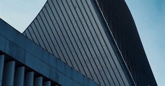 Futuristic modern architectural building showcasing the future of 3D printed construction